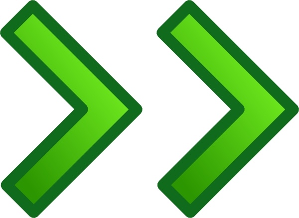 Green Right Double Arrows Set clip art Free vector in Open office ...