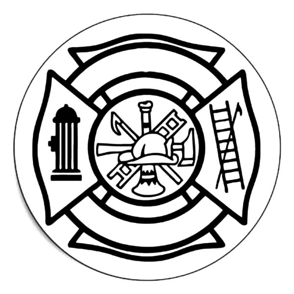 Drawing Fire Department Maltese Cross Coloring Pages : Batch Coloring