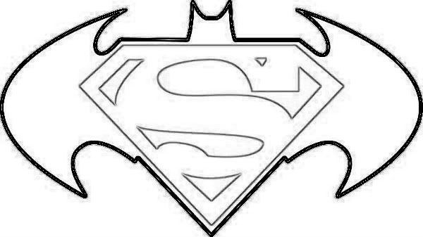 Superman And Batman Symbol Drawing