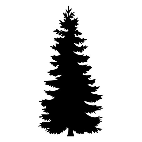 Cedar Tree Silhouette