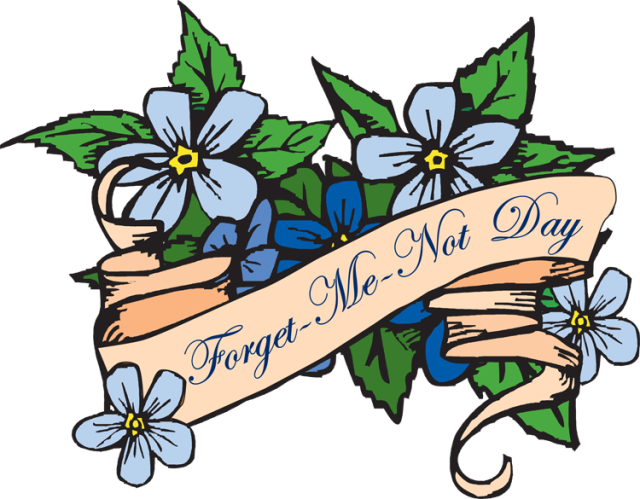 Information and Clip Art for Forget-Me-Not Day.