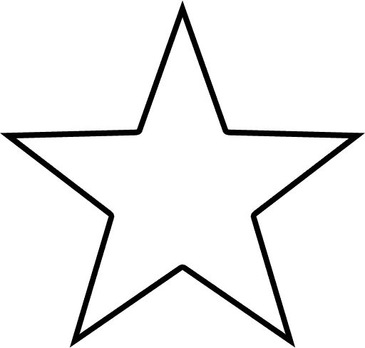 White texas star black background clipart