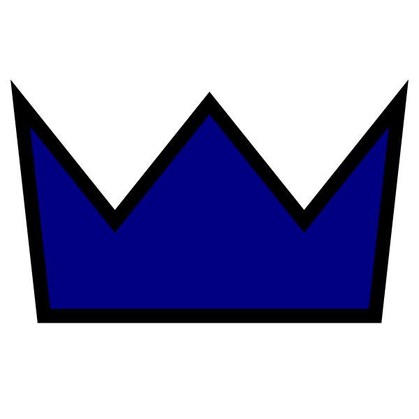 Clothing King Crown Icon Clip Art - Navy Clip Art ...