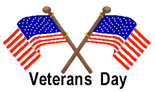 Veteran Day clip art of two crossed American flags with a Veteran ...