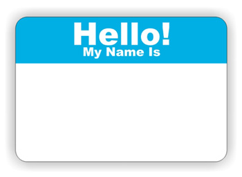 Name Tag Labels: Hello My Name Is