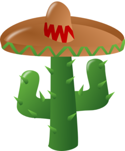 Cactus Wearing A Sombrero Clip Art - vector clip art ...