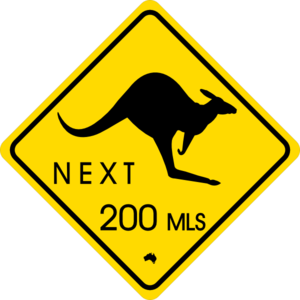 Kangaroo Traffic Sign clip art - vector clip art online, royalty ...