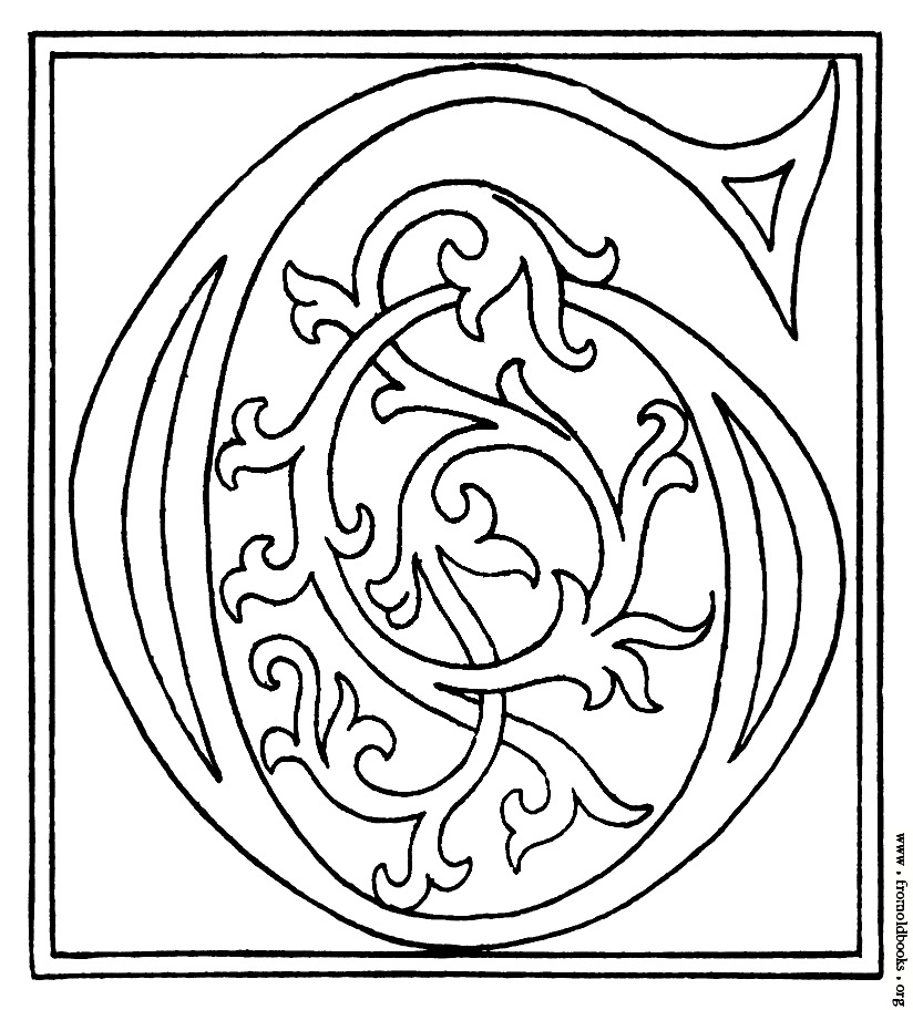 clipart: initial letter G from late 15th century printed book ...