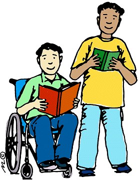 two friends (in color) - Clip Art Gallery
