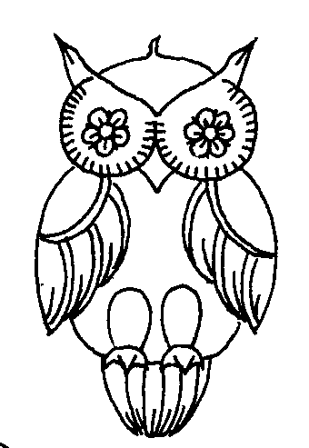 Owl Drawing Outline Coloring Pages