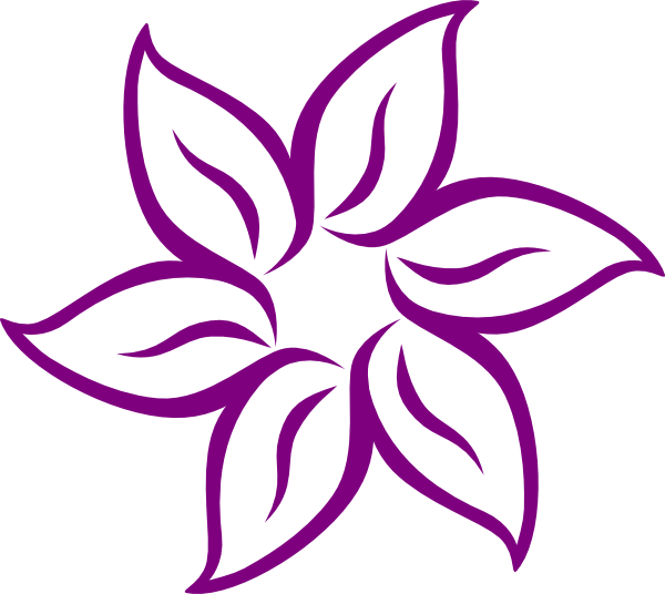 Purple Pink Flower clip art - vector clip art online, royalty free ...