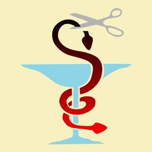 Cut Snake Head Medical clip art Free Vector