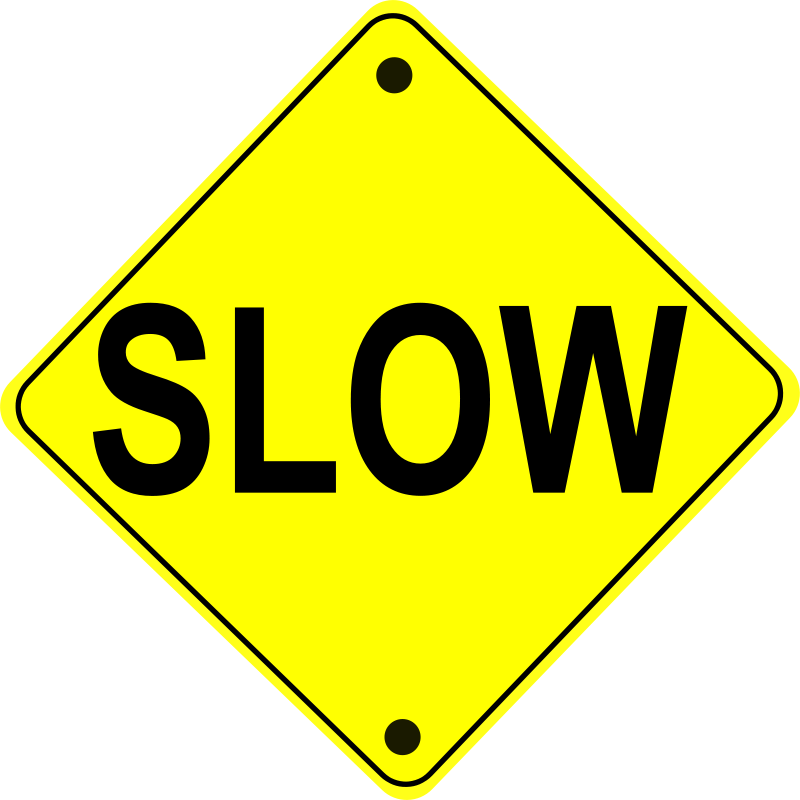 Clipart - Slow Road Sign