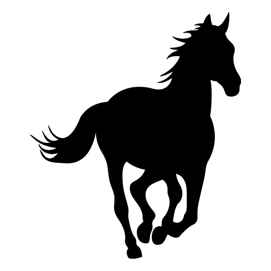 clip art horse silhouette free - photo #34