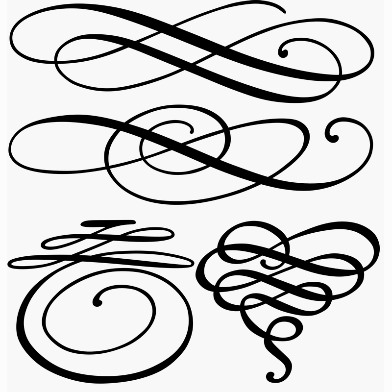 Free download~ Decorative Flourishes--would make pretty digistamps ...
