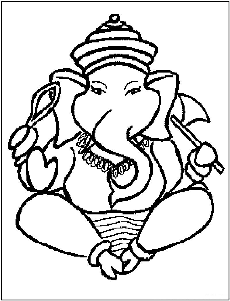 ganesh coloring pages for kids - photo #20