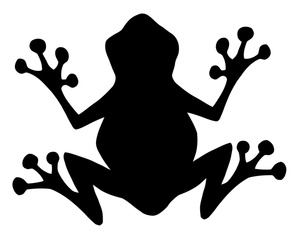 Frog silhouette clip art