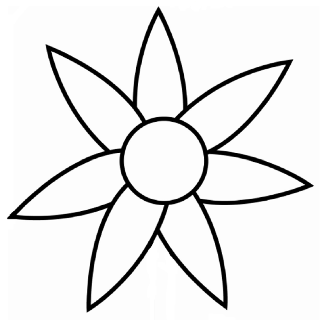 Outline images of flowers