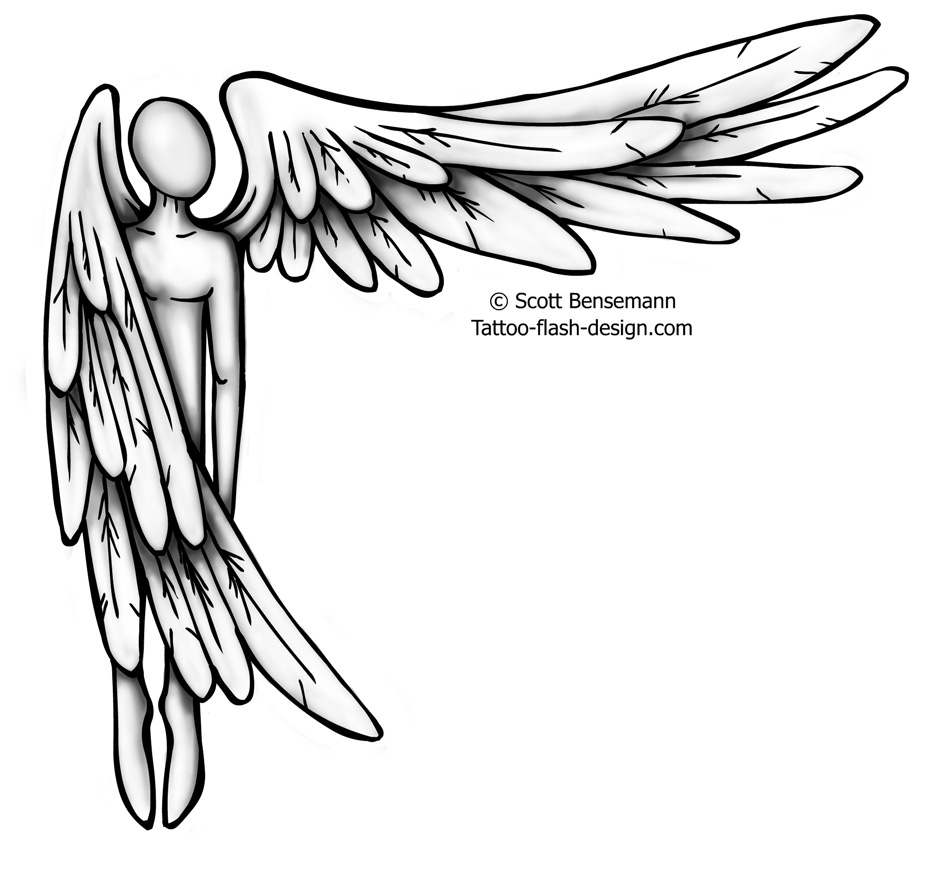Angel Wing Cross Tattoo Design: Real Photo, Pictures, Images and ...
