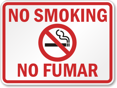 Bilingual No Smoking Signs - MySafetySign.com