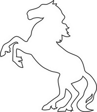 Simple Horse Outline Running | Design images