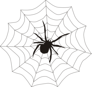 Spider web with spider clipart