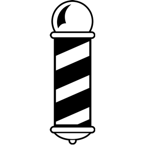 Barber pole clipart vector