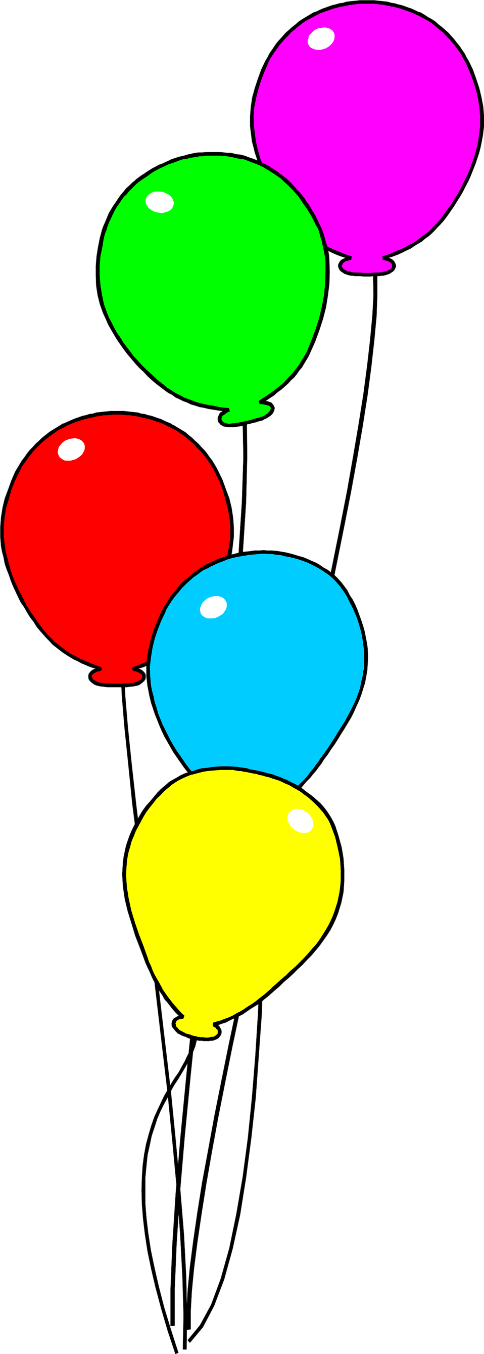 Color stock with balloons clipart art free