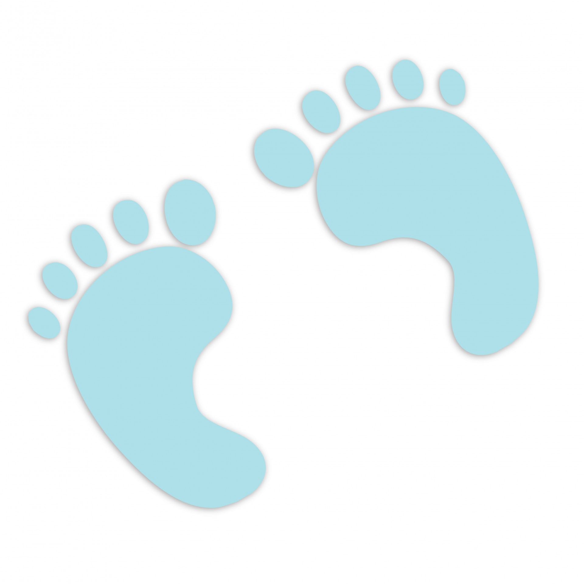 Baby Footprints Blue Clipart Free Stock Photo - Public Domain Pictures