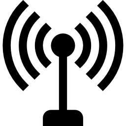 Antenna with signal lines symbol - Free Interface icons