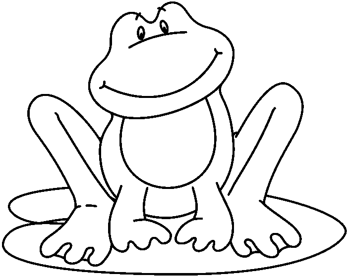 FunMozar – Frog Clipart Black And White