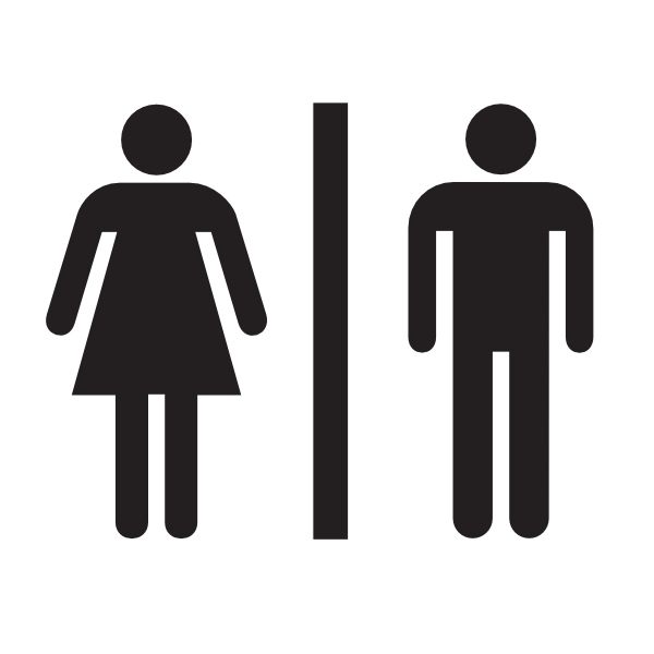 Male Female Bathroom W/o Boarder Clip Art - vector ...