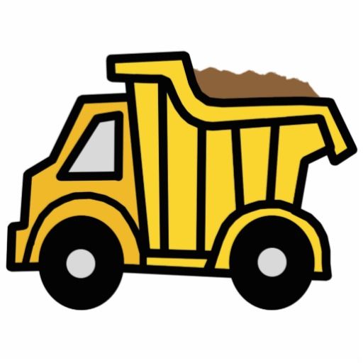 Cartoon Clip Art with a Construction Dump Truck Photo Cut Outs ...