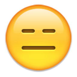 Expressionless Face Emoji (U+1F611)