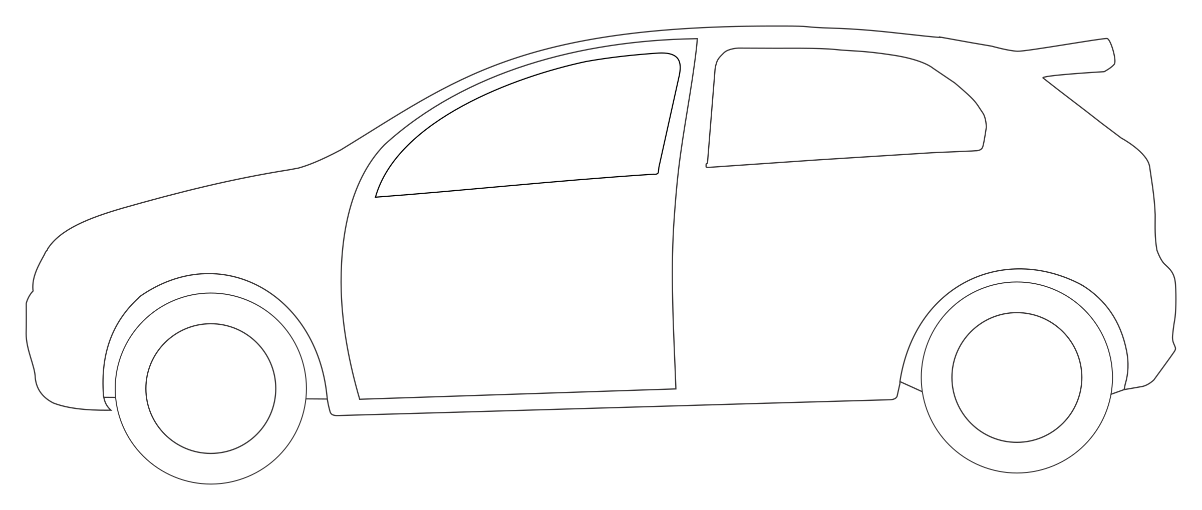Clipart - Rally Car Side View Shape