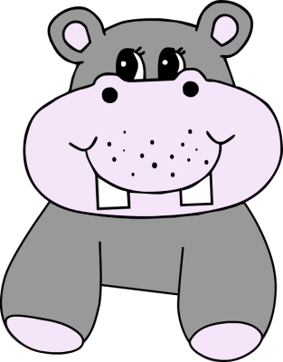 Hippo head clipart