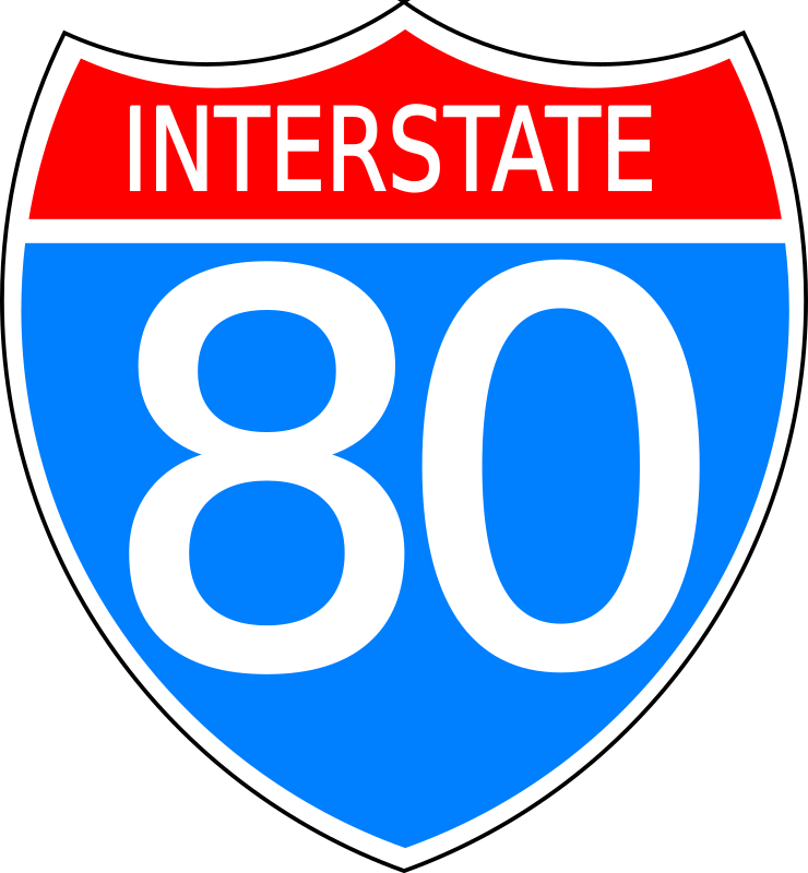 Clipart - Interstate highway sign