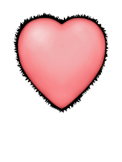 Big Pink Fury Love Heart" by astralsid | Redbubble