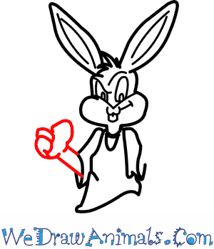 How to Draw Gangster Bugs Bunny From Looney Tunes