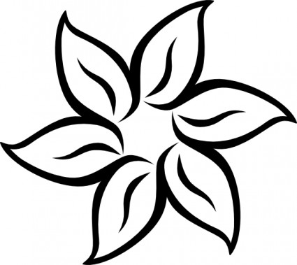 Black and white flower logo - ClipartFox