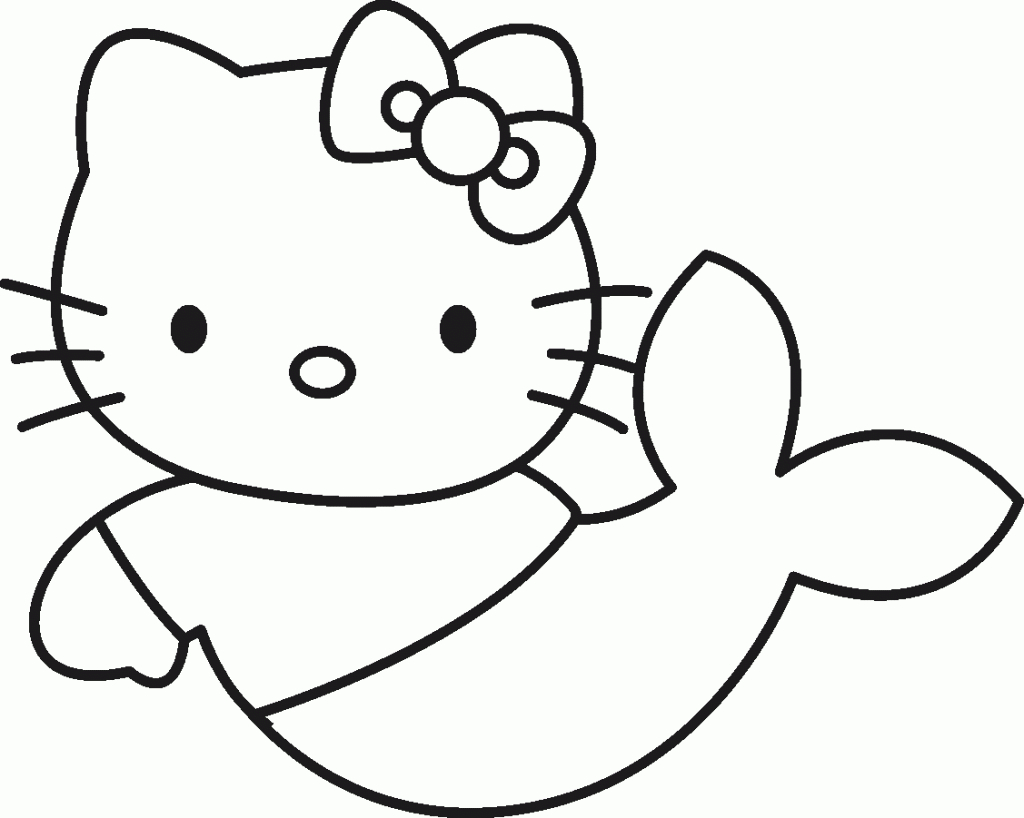 Line Drawing Kitty : Line drawing of hello kitty clipart best