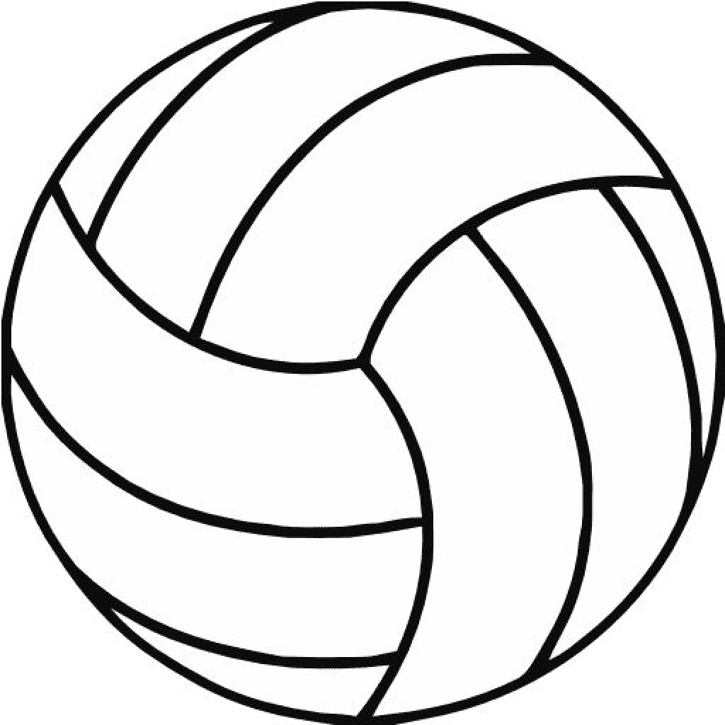 Volleyball outline clipart free