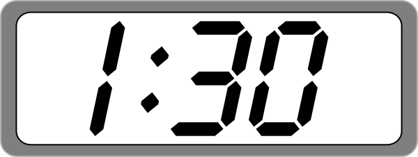 Blank digital clock clipart
