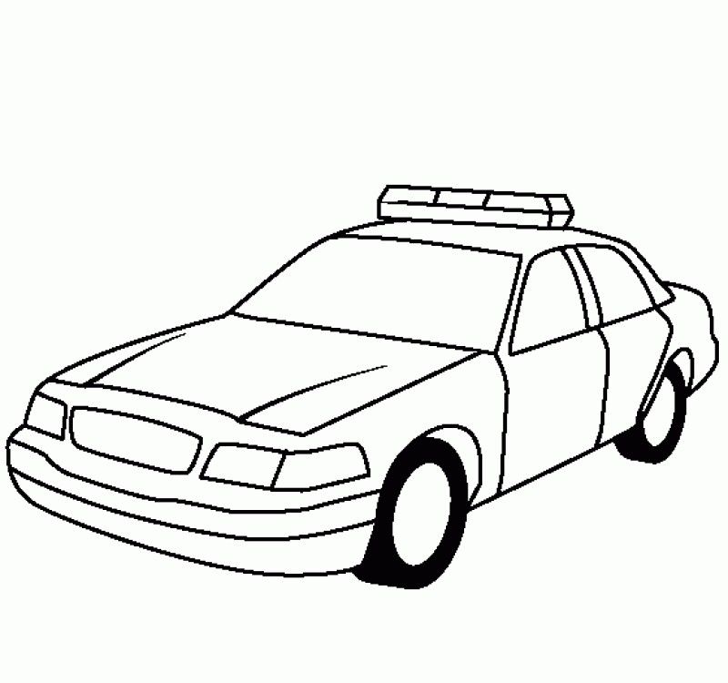 Police Car Coloring Pages For Kids - AZ Coloring Pages
