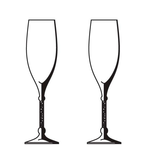 Champagne Flute Outline - ClipArt Best