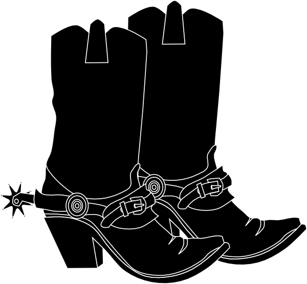 Black Western Boots Clipart