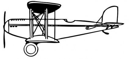 Plane, Outline and Clip Vector