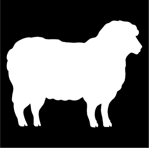 Sheep Silhouette Die Cut Vinyl Decal Sticker - Texas Die Cuts
