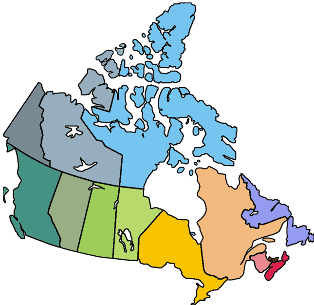 clipart map of us and canada - photo #5