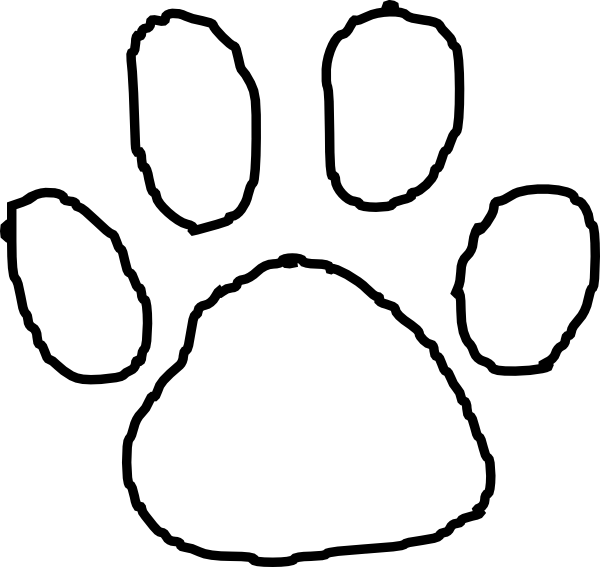 Tiger Paw Print Outline Clip Art Vector Clip Art Online Royalty